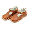 Lamour- Frances Cognac T-Strap Perforated Mary Jane