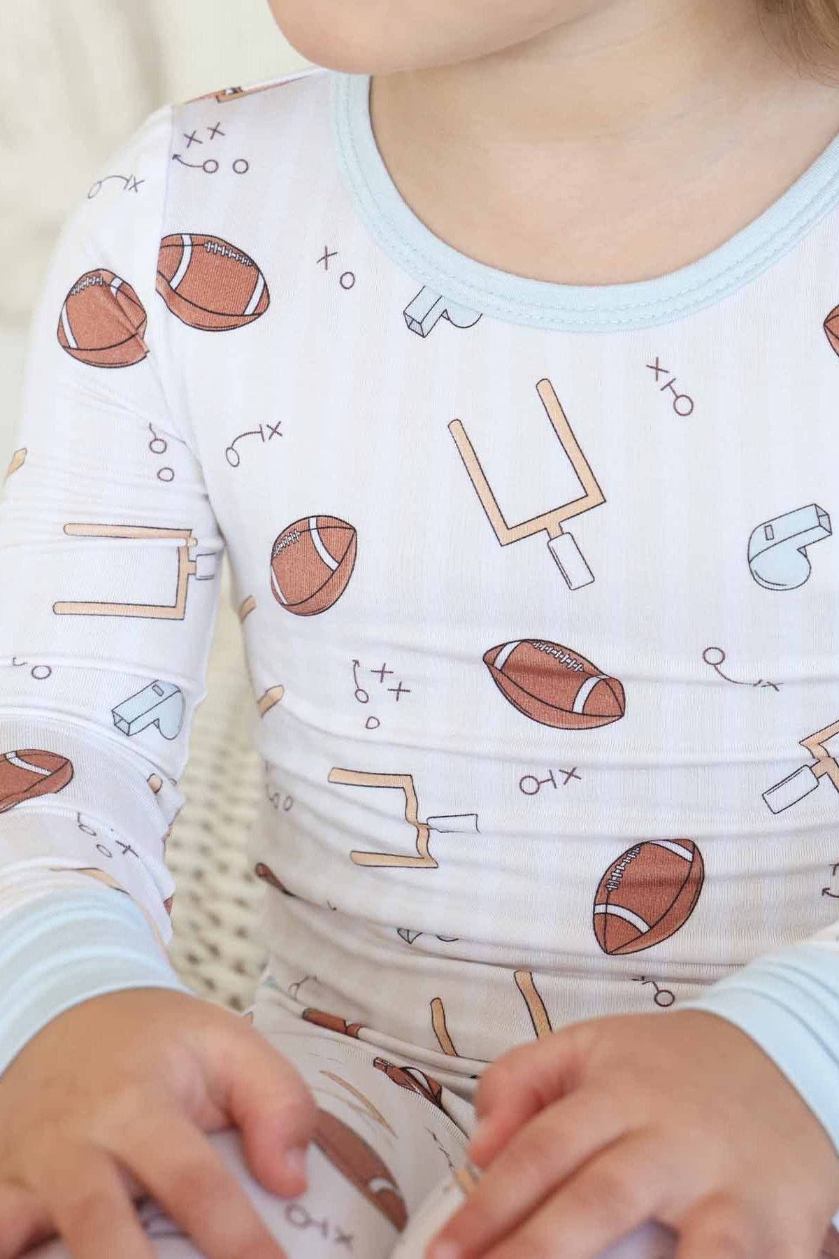 Two-Piece Pajama Set | Tiny Touchdowns
