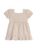 Celine Muslin Square Neck Dress - Belmont Floral / Shell + Powder