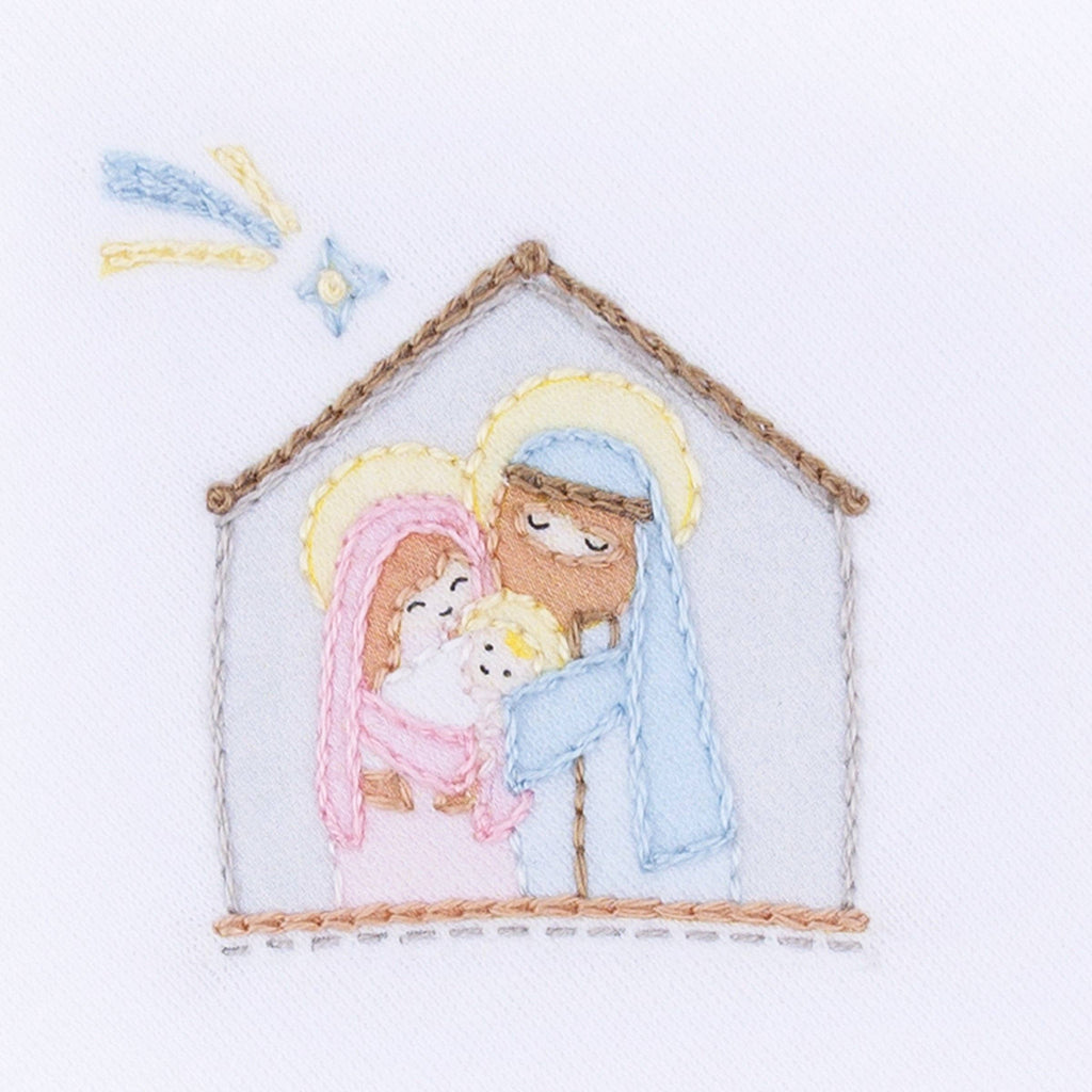 Little Manger Hand-Embroidered Footie