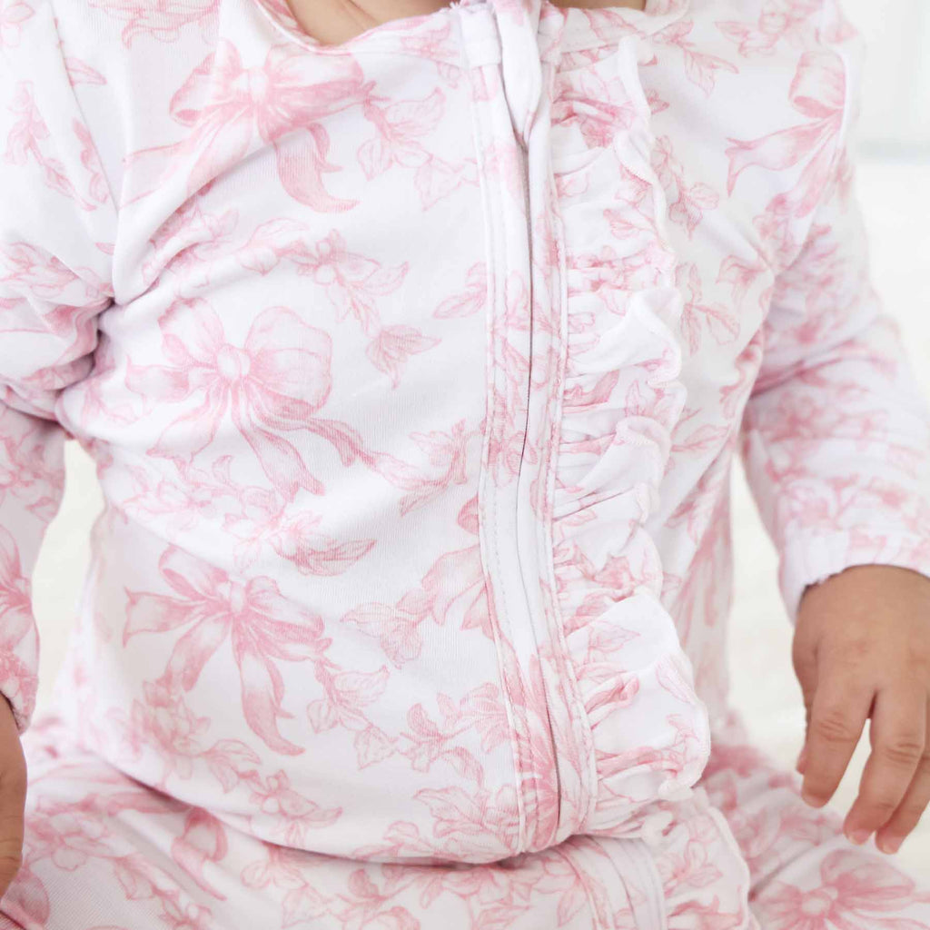 Fancy Frills Ruffle Zipper Footie