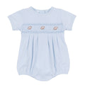 Tiny Tailgater Smocked Bubble - Light Blue