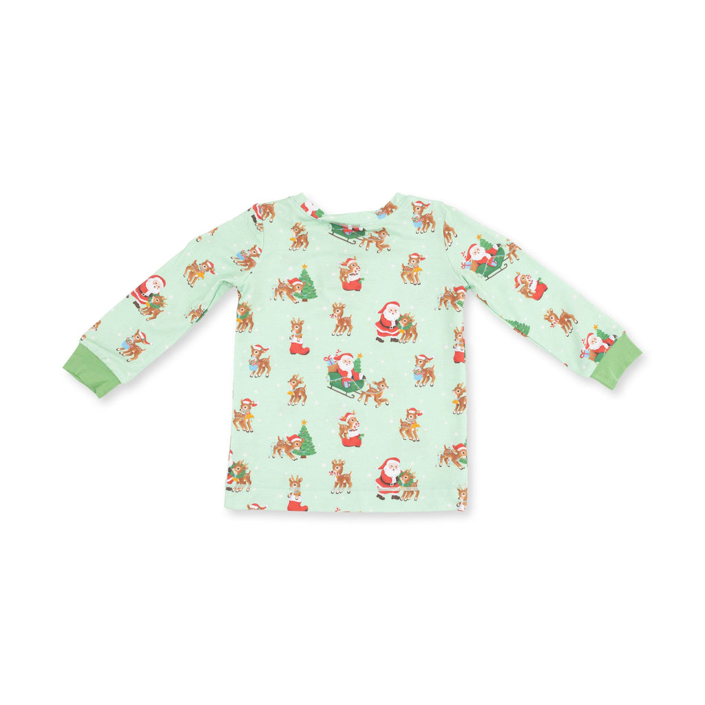 Vintage Reindeer & Santa Uni - Long Sleeve Loungewear Set