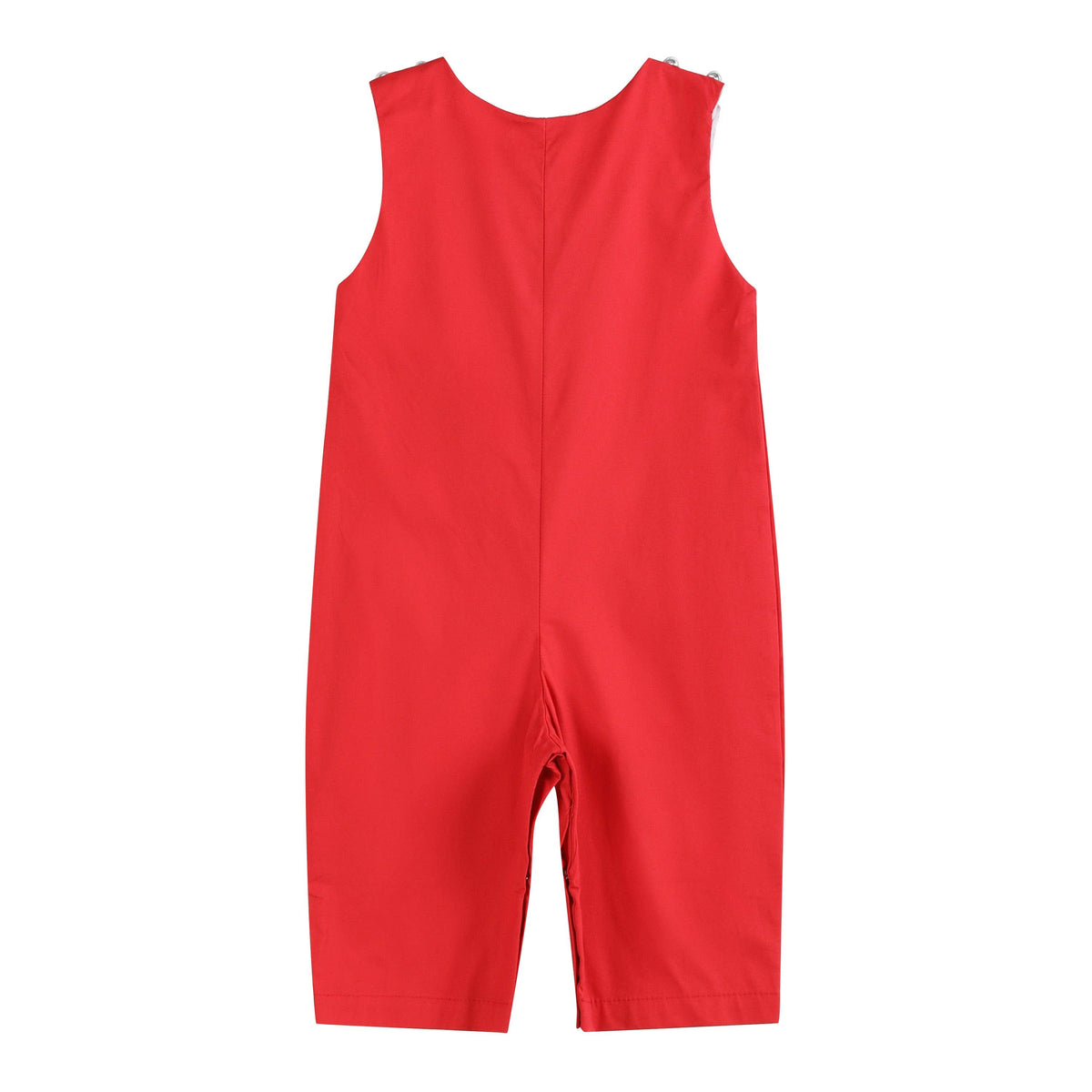 Red Santa Smocked Overalls