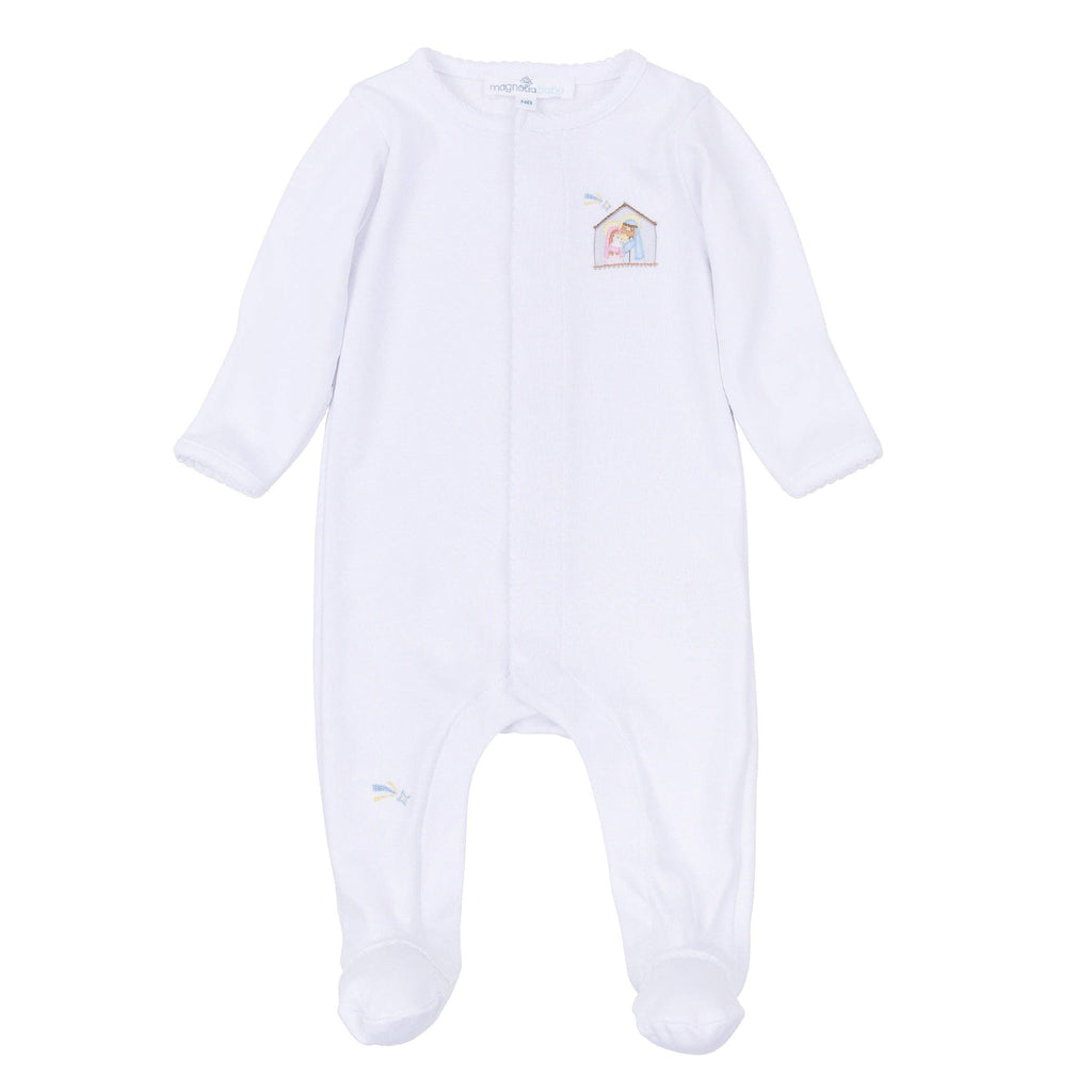 Little Manger Hand-Embroidered Footie