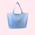 Wipeaple Baby Blue Preppy Stripe Big Mama Tote
