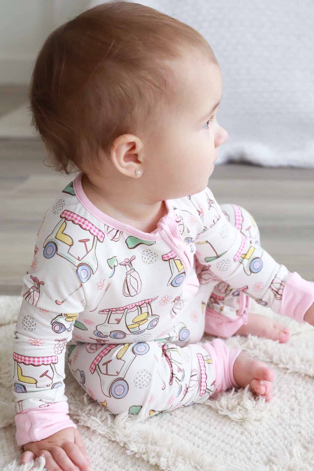Country Club Cuties Convertible Zip Romper | Pink