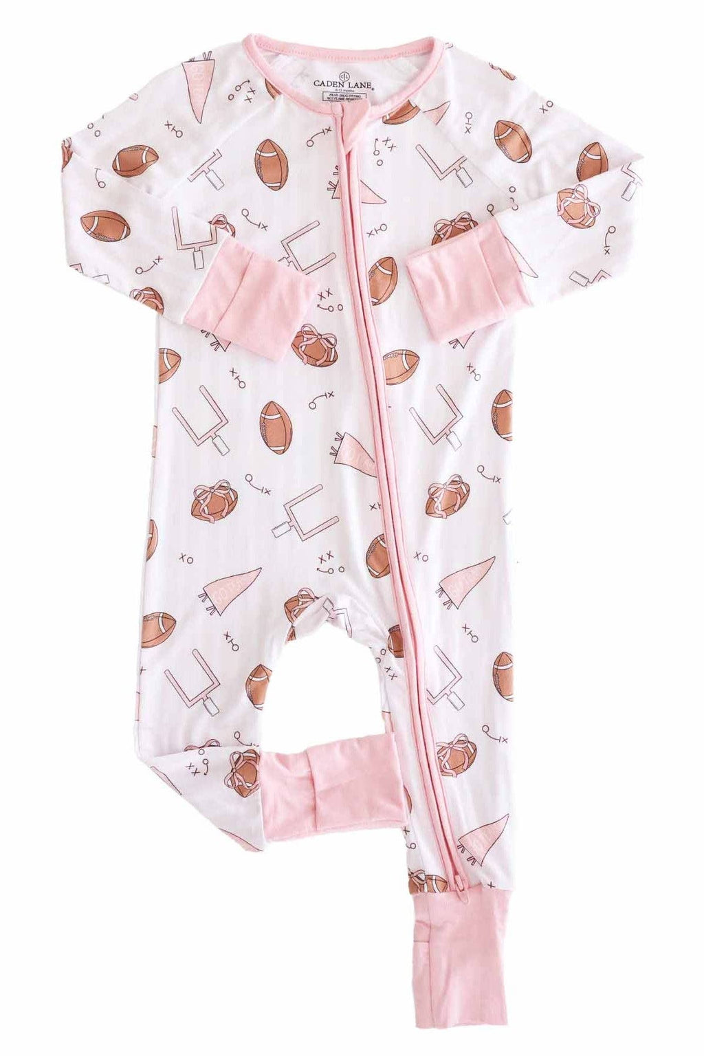 Tiny Touchdowns Convertible Zip Romper | Pink