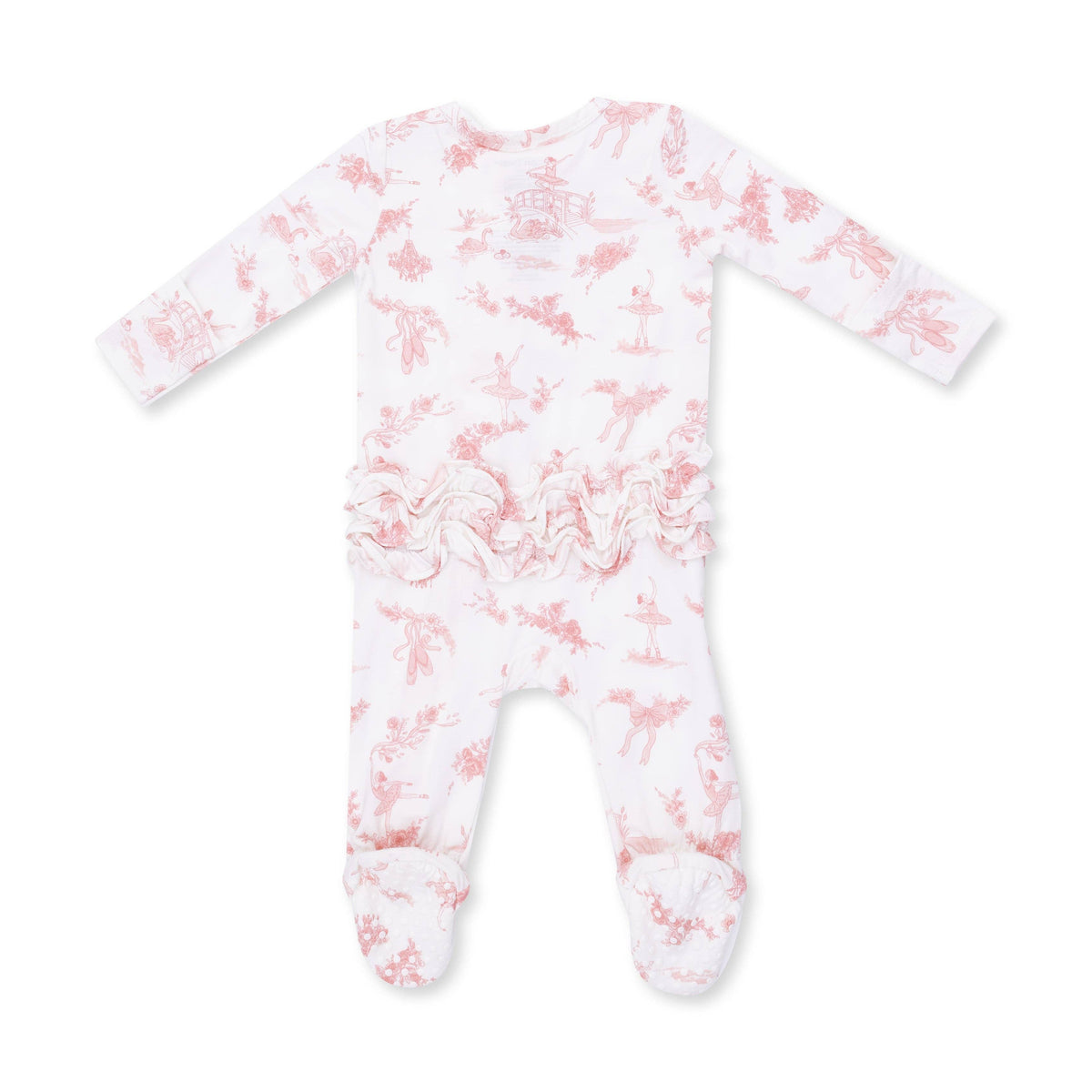 Ballet Toile - 2 Way Ruffle Back Zipper Footie
