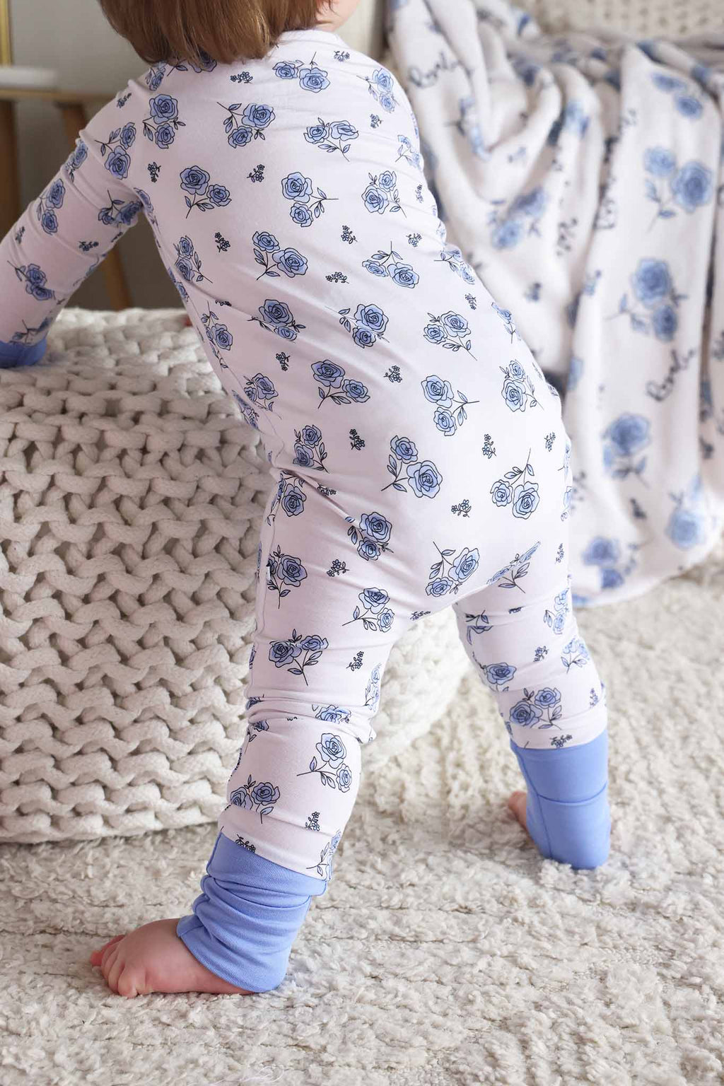 Sapphire Garden Convertible Bamboo Zip Romper