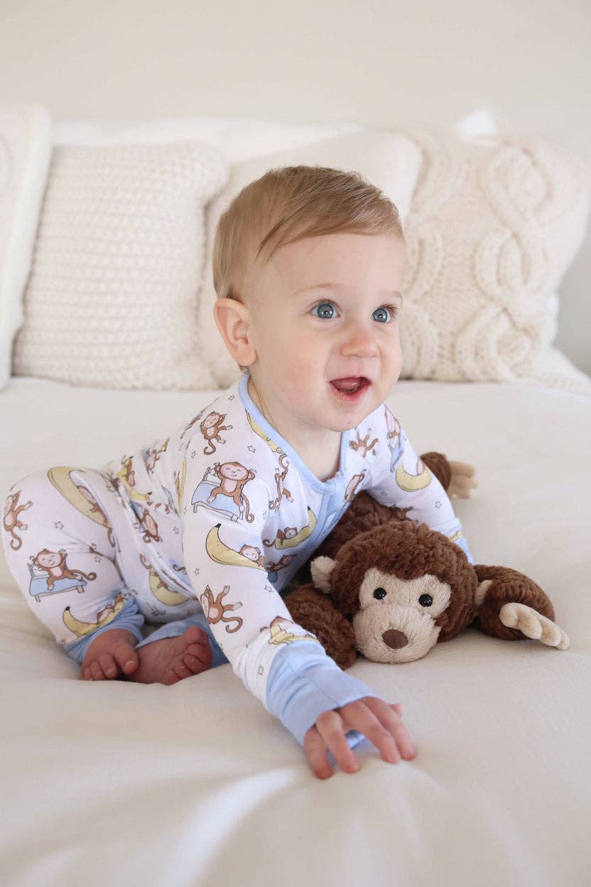 Convertible Bamboo Zip Romper | Monkey See, Monkey Snooze