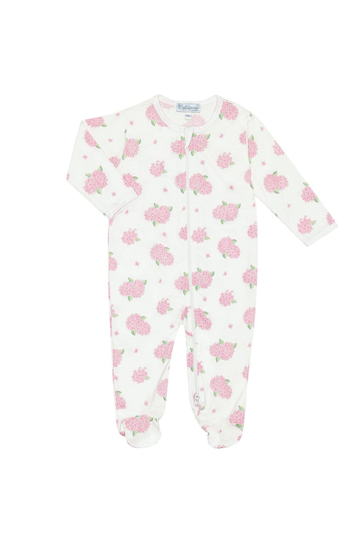Hydrangeas Zipper Footie