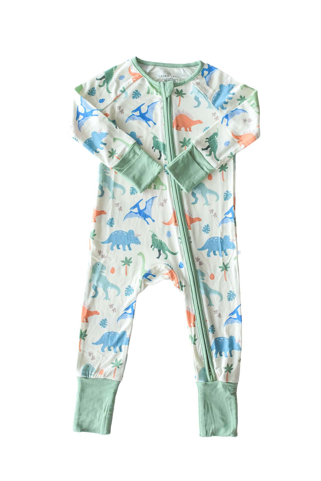 Convertible Bamboo Zip Romper | Little Fossil Neutral