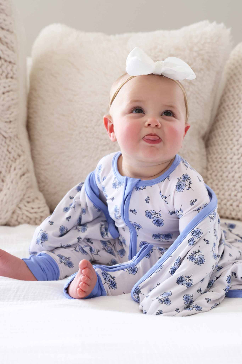 Sapphire Garden Convertible Bamboo Zip Romper