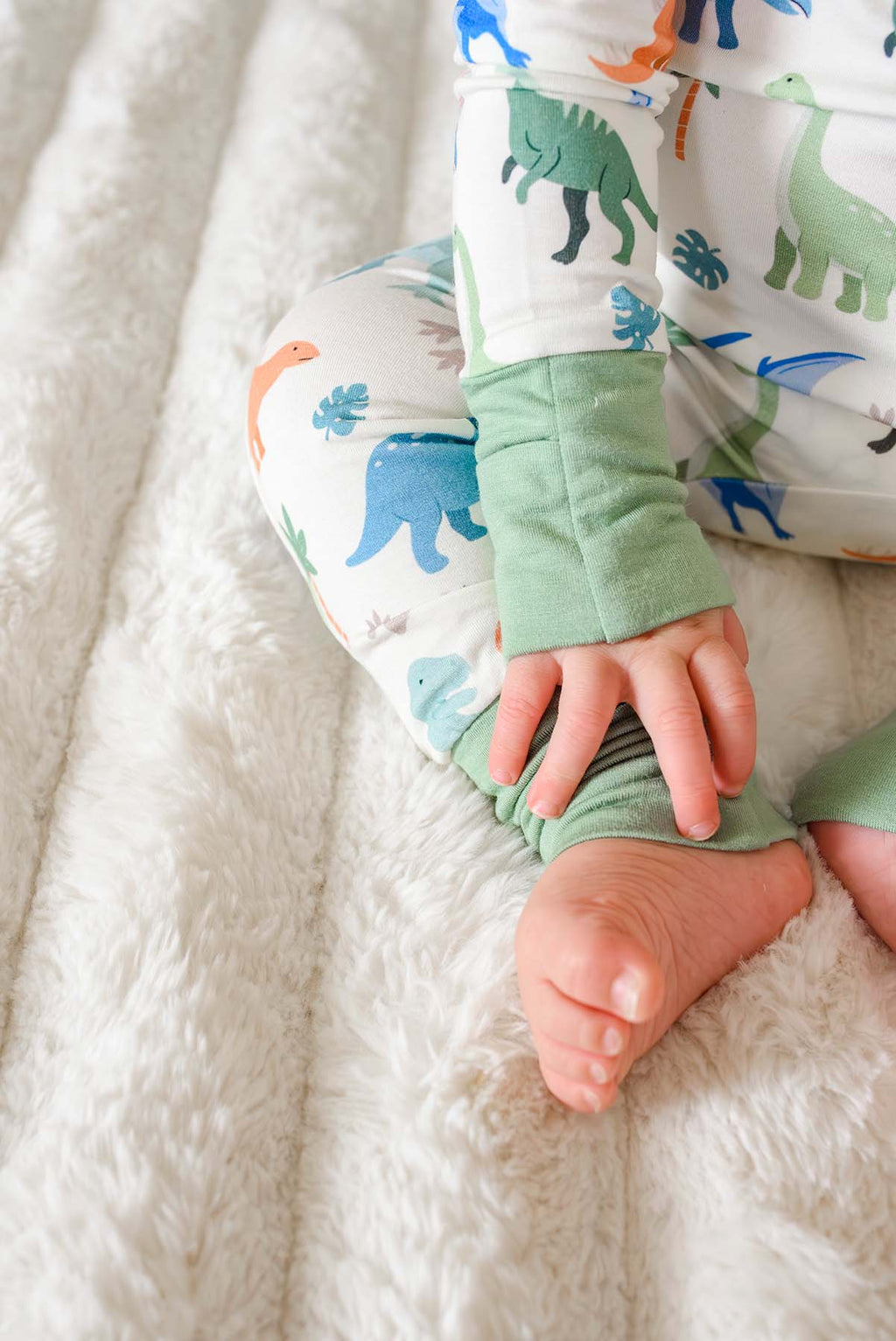Convertible Bamboo Zip Romper | Little Fossil Neutral