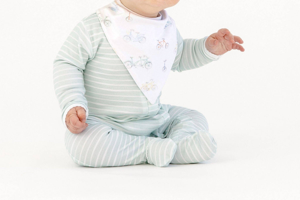 Sage Stripe Classic Footie