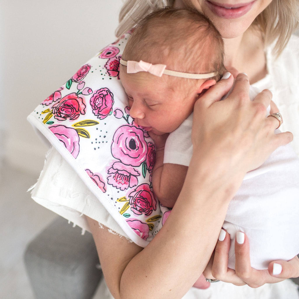 3 Pack Premium Burp Cloths - Bloom