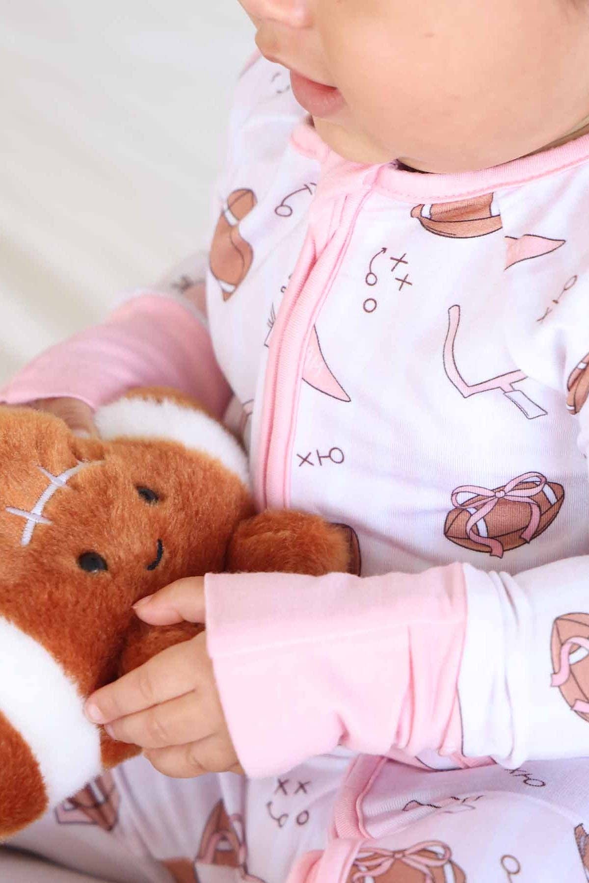 Tiny Touchdowns Convertible Zip Romper | Pink