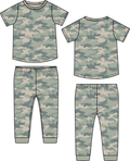 Camo - Short Sleeve Loungewear Set