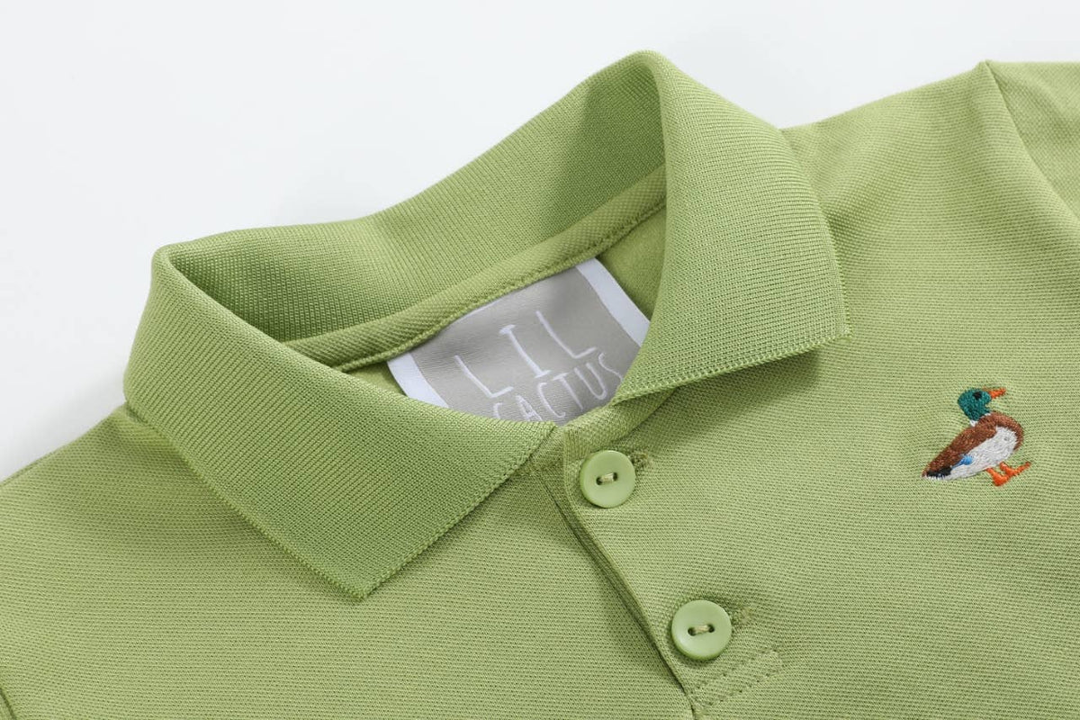 Sage Green Mallard Polo Shirt