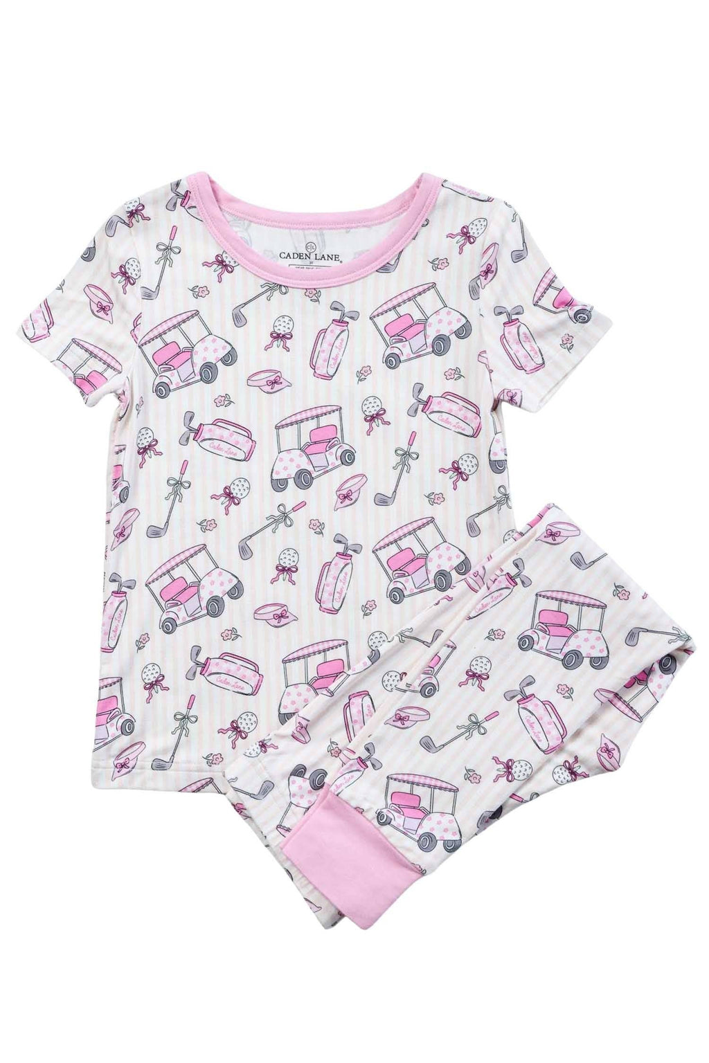 Two-Piece Bamboo Pajama Set | Caddie Crew Pink