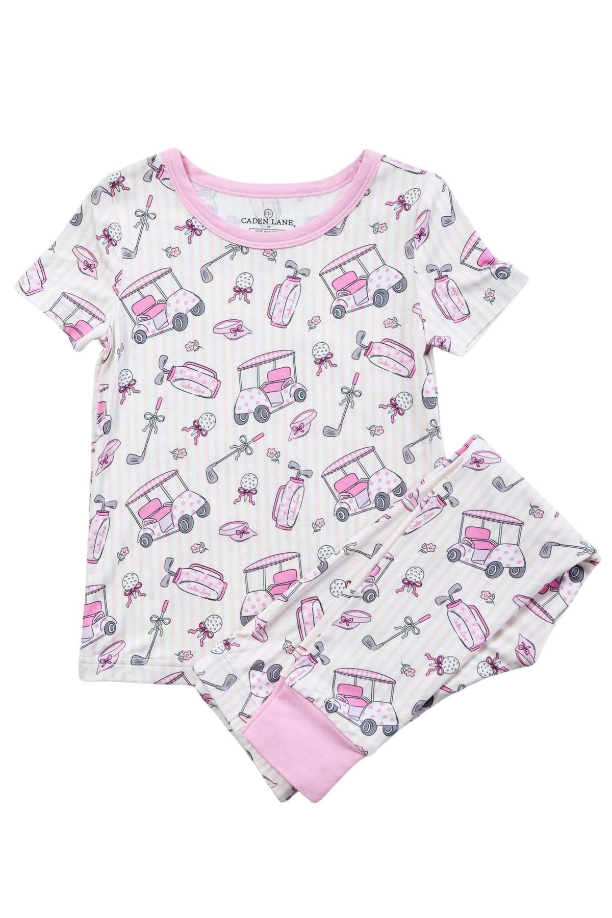 Two-Piece Bamboo Pajama Set | Caddie Crew Pink