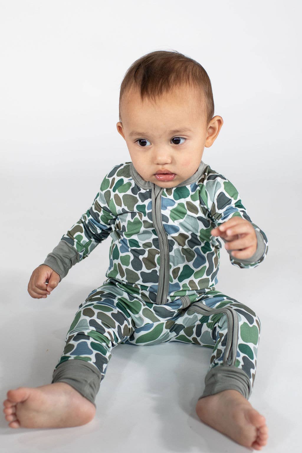 Pebble Camo - Convertible Zip Pjs