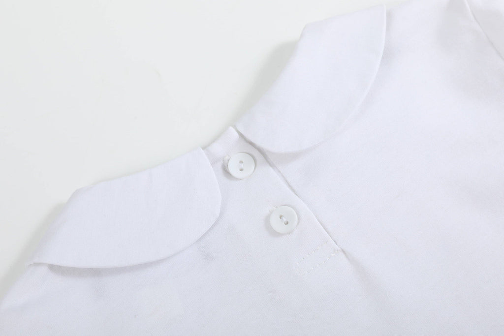 White Cotton Santa Collared Shirt