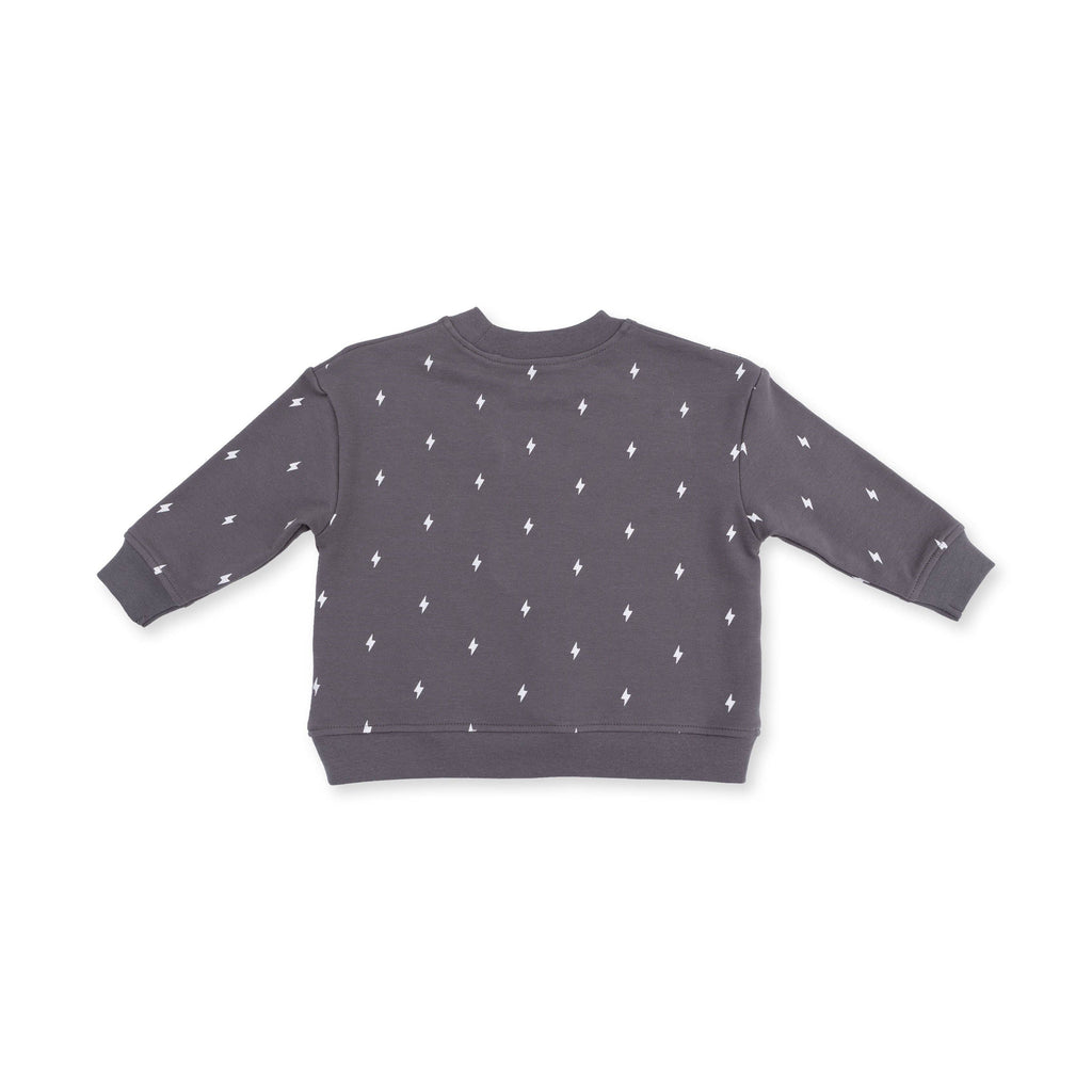 Lightning Bolt French Terry - Drop Sleeve Sweatshirt