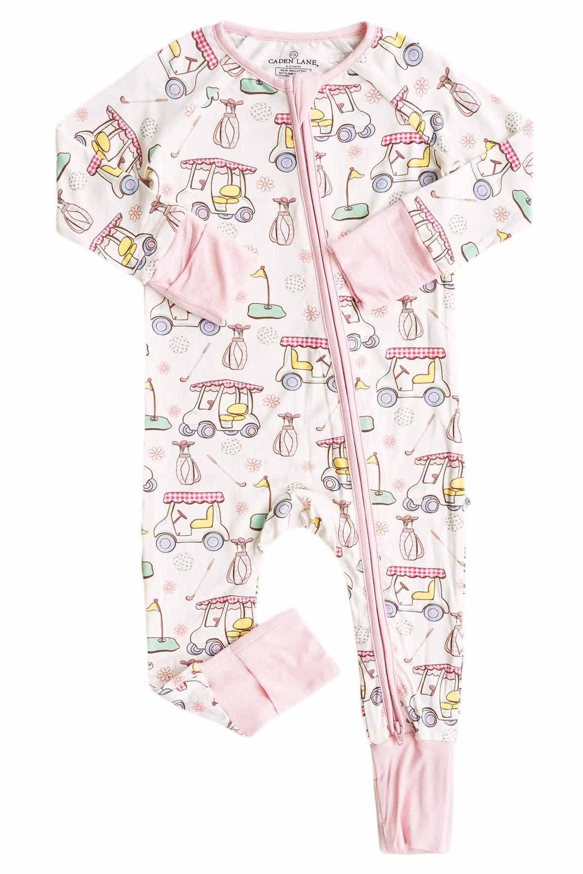 Country Club Cuties Convertible Zip Romper | Pink