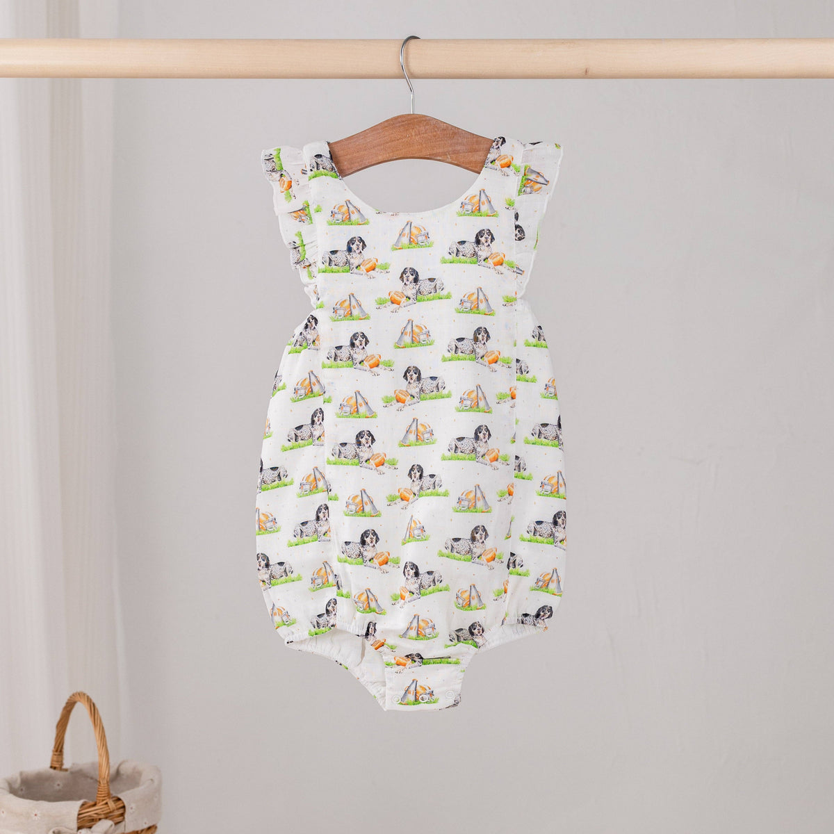 Mascot Mania in Tennessee Organic Muslin Bubble Romper