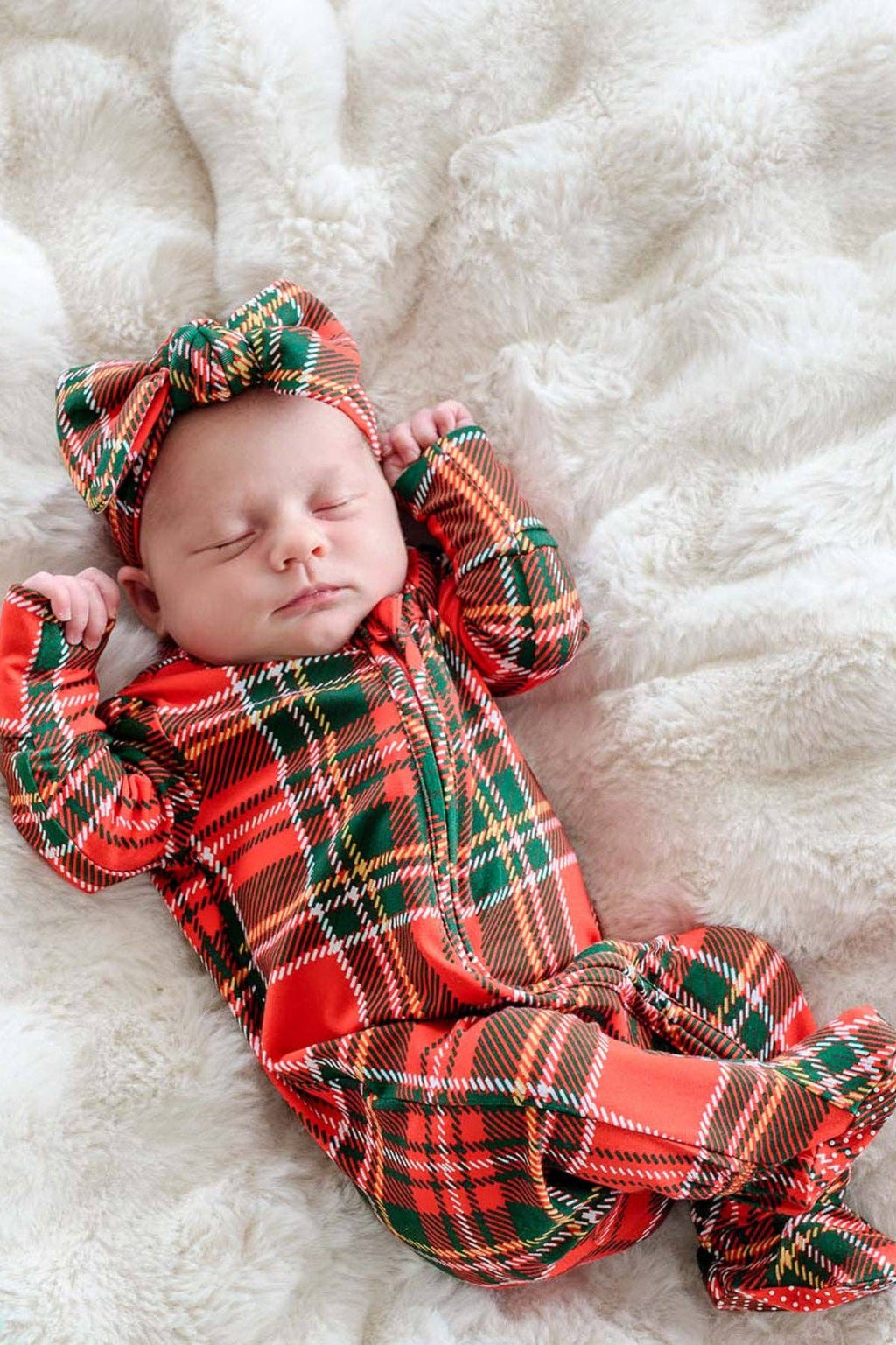 Christmas Zipper Footie | Plaid Tidings