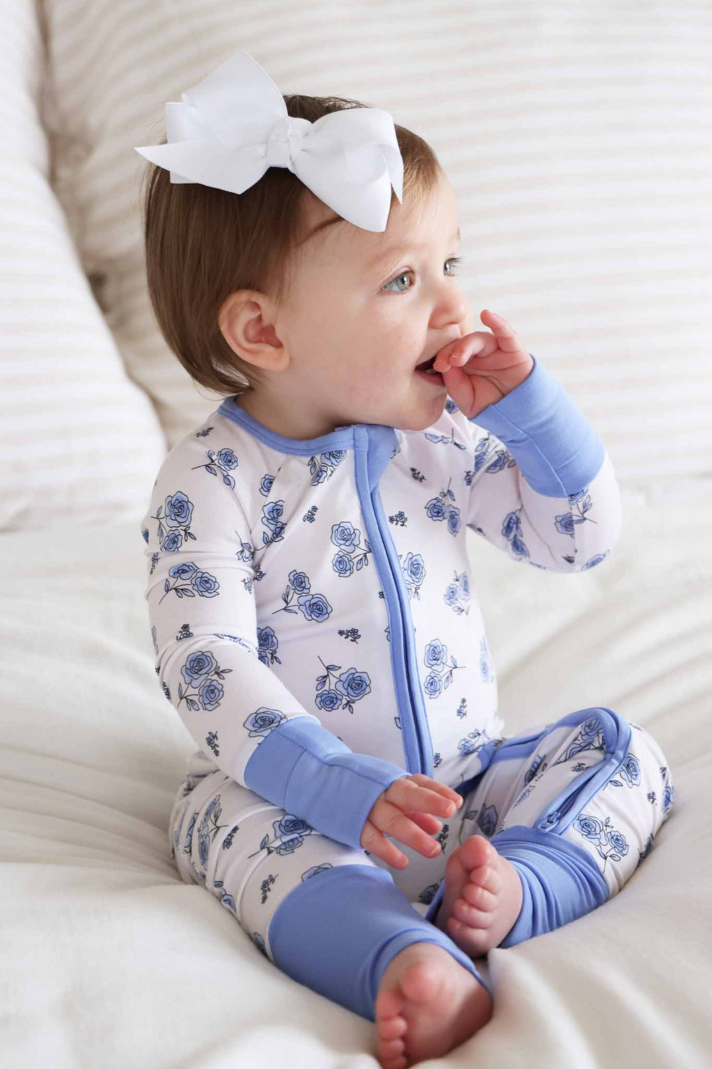 Sapphire Garden Convertible Bamboo Zip Romper