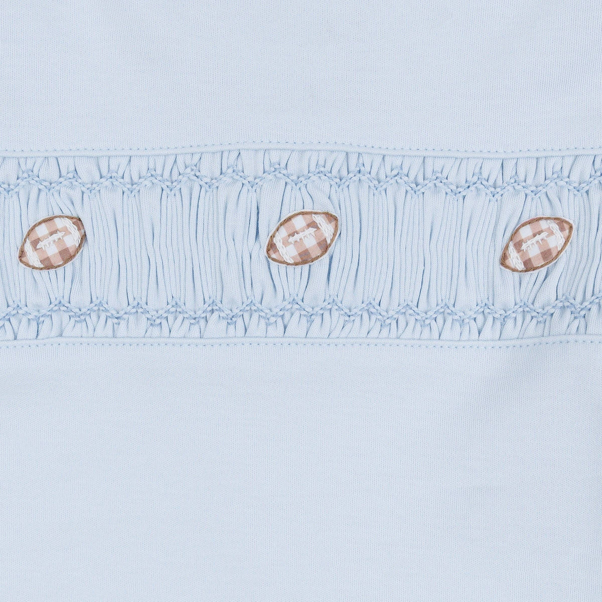 Tiny Tailgater Smocked Bubble - Light Blue