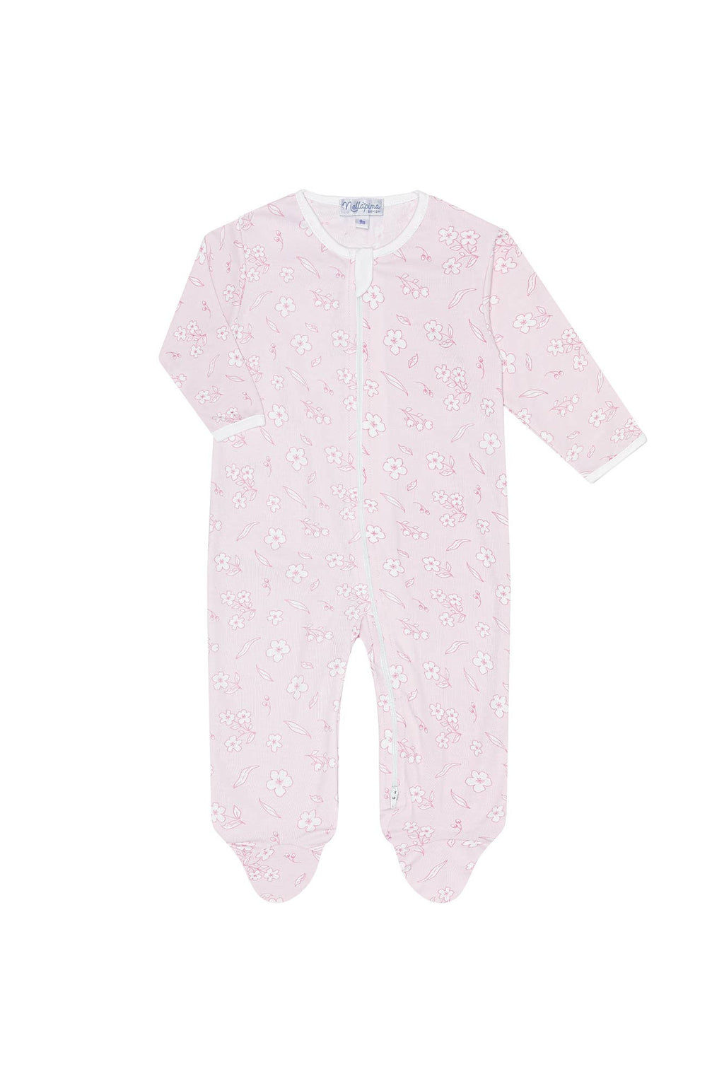 Cherry Blossoms Zipper Footie
