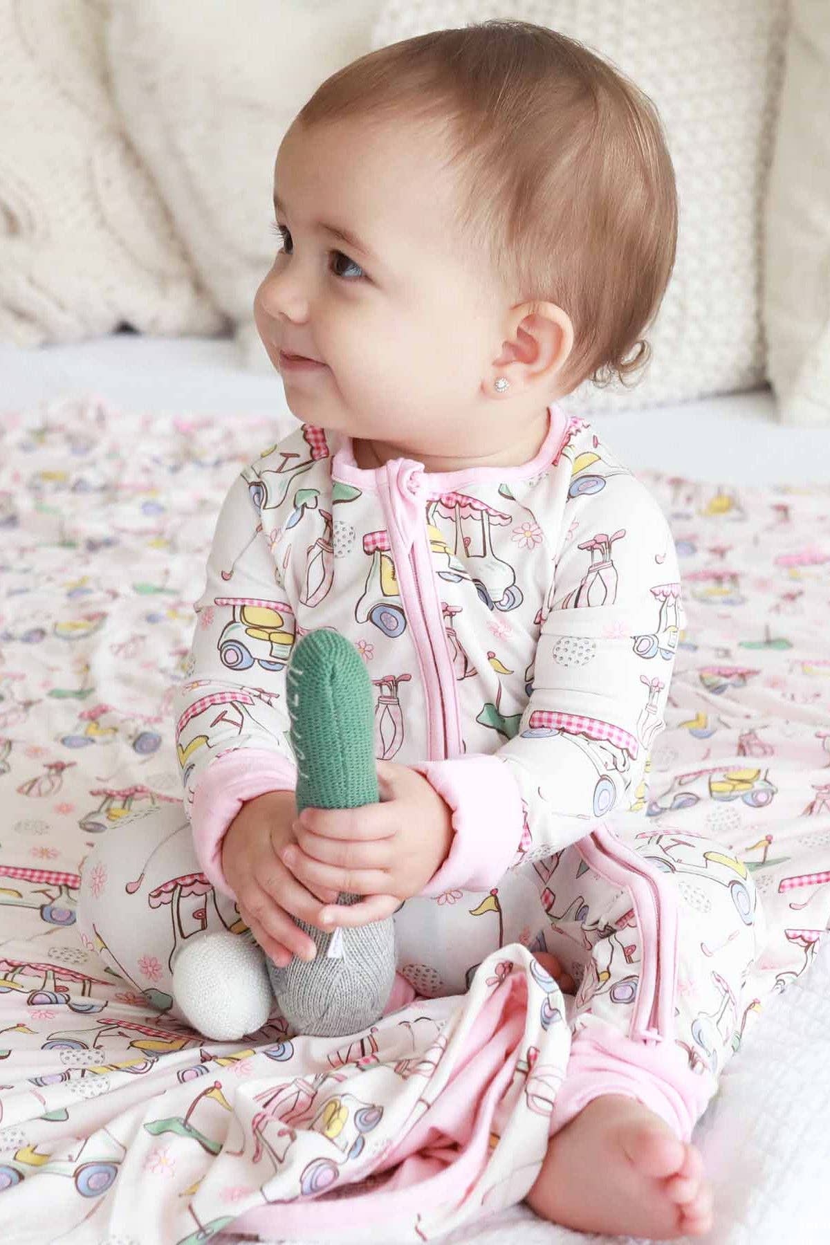 Country Club Cuties Convertible Zip Romper | Pink