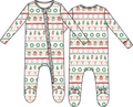 Gingerbread Fair Isle Uni - 2 Way Zipper Footie