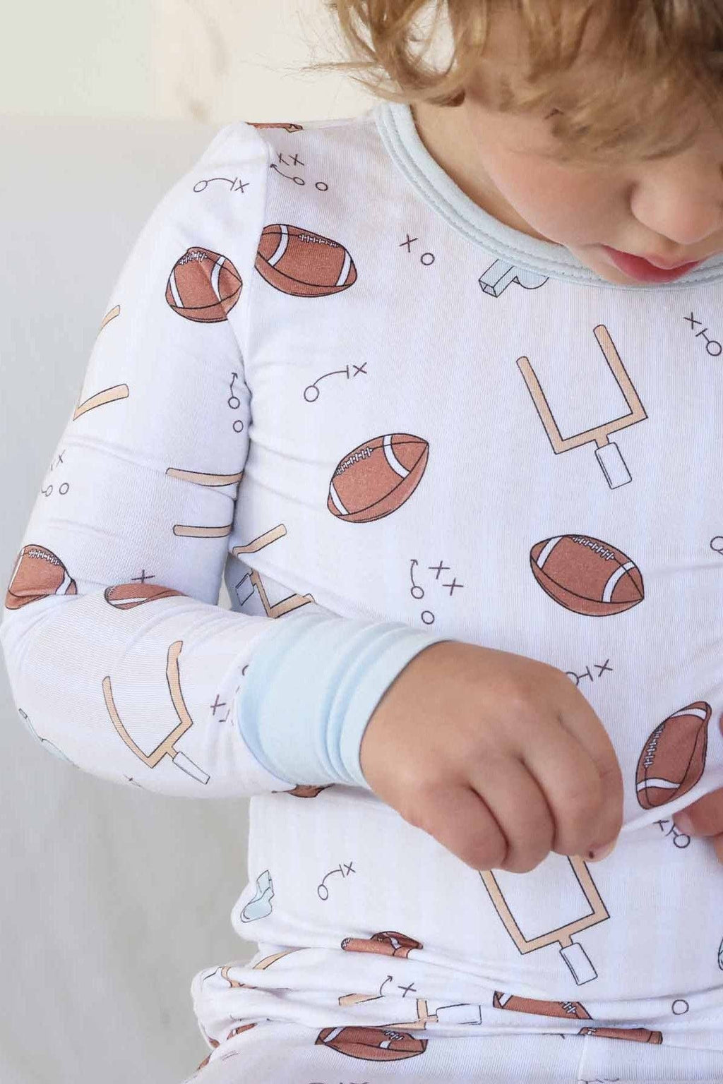 Two-Piece Pajama Set | Tiny Touchdowns