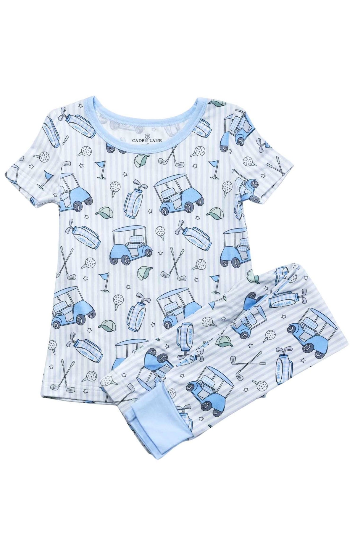 Two-Piece Bamboo Pajama Set | Caddie Crew Blue