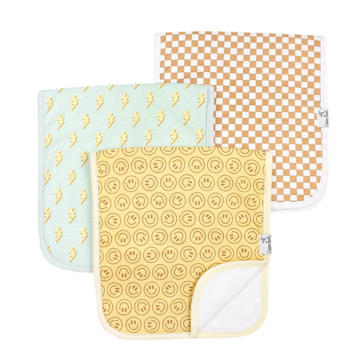3 Pack Premium Burp Cloths - Vance