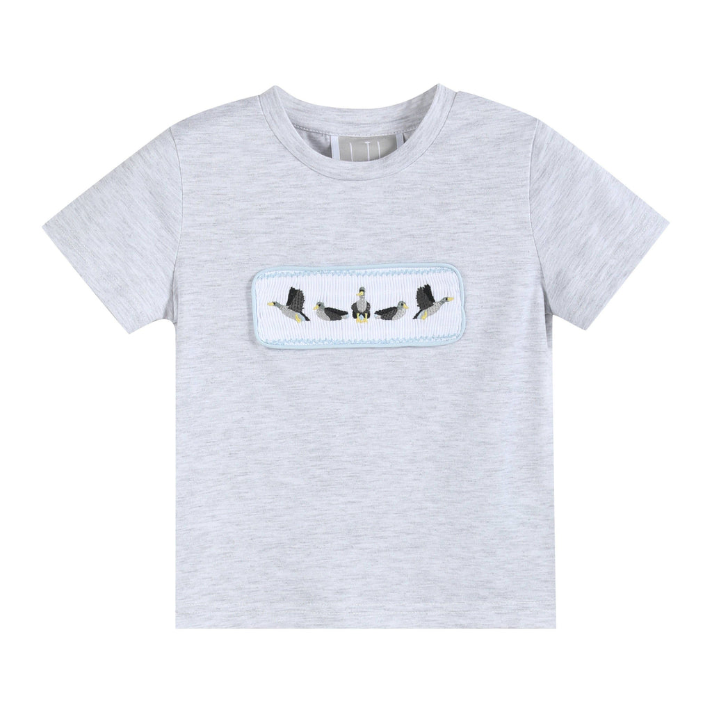 Light Gray Mallard Smocked Shirt and Shorts