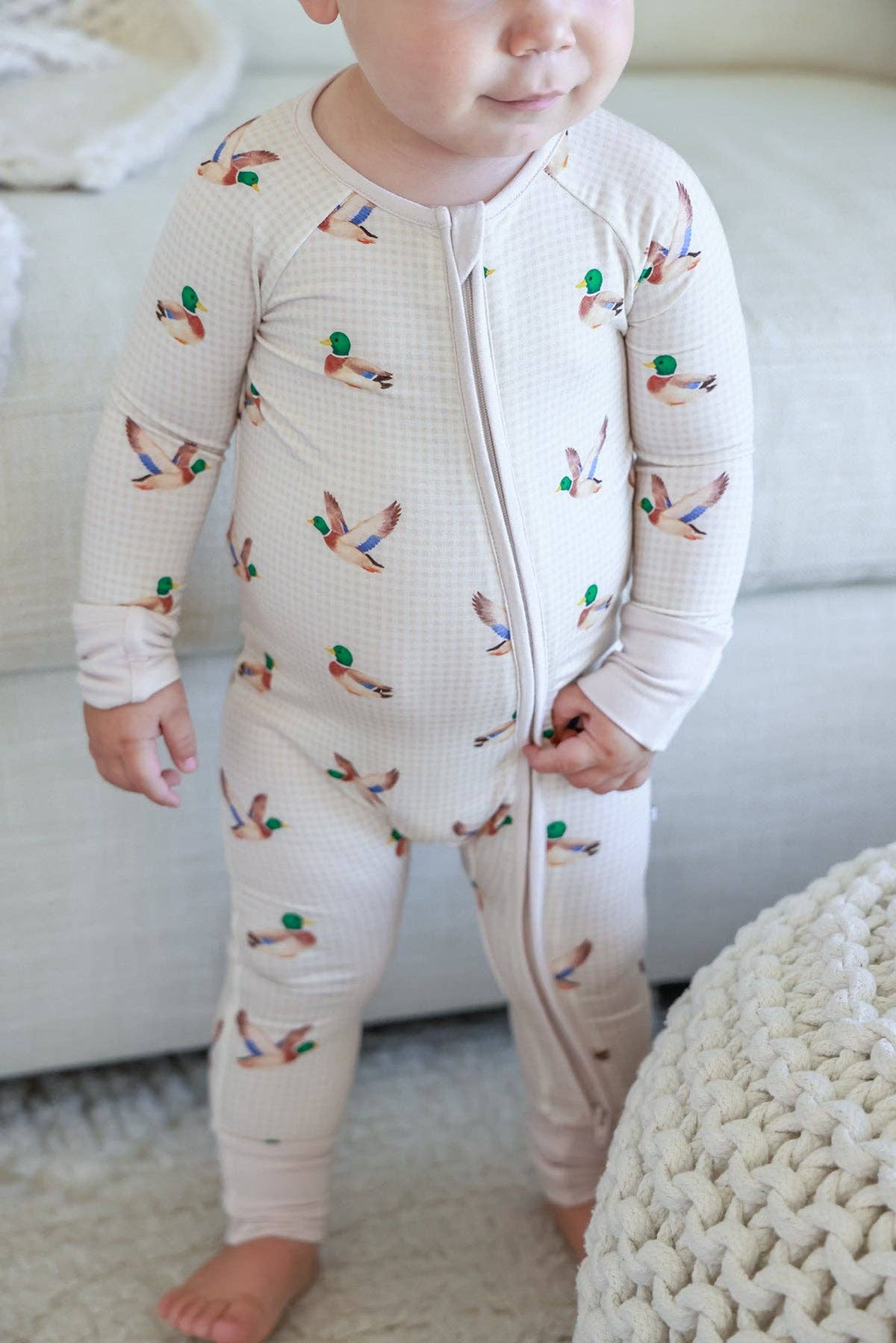 Convertible Bamboo Zip Romper | Little Mallard