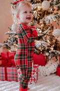 Christmas Bamboo Convertible Zipper Romper | Plaid Tidings