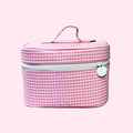 Wipeable Pink Gingham Train Case
