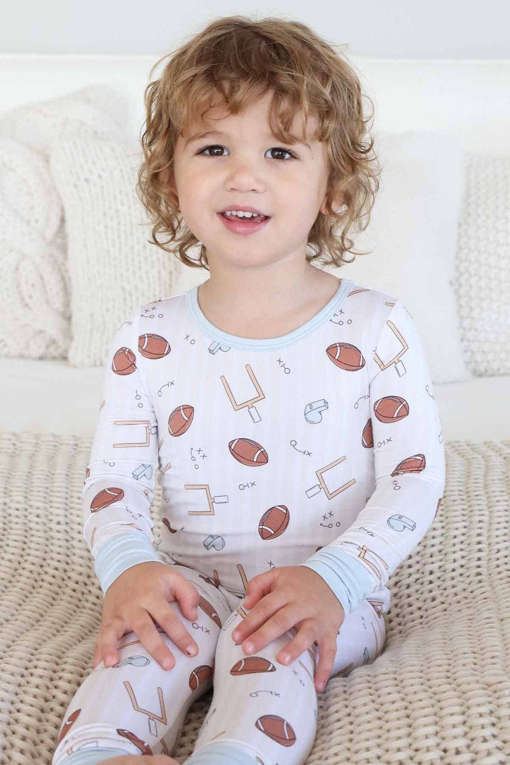 Two-Piece Pajama Set | Tiny Touchdowns