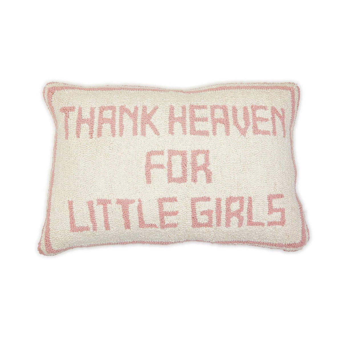 Thank Heaven Punch Embroidery Decorative Throw Pillow