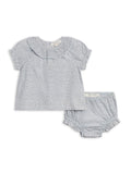 Bess Poplin Ruffle Collar Shirt and Bloomer Set