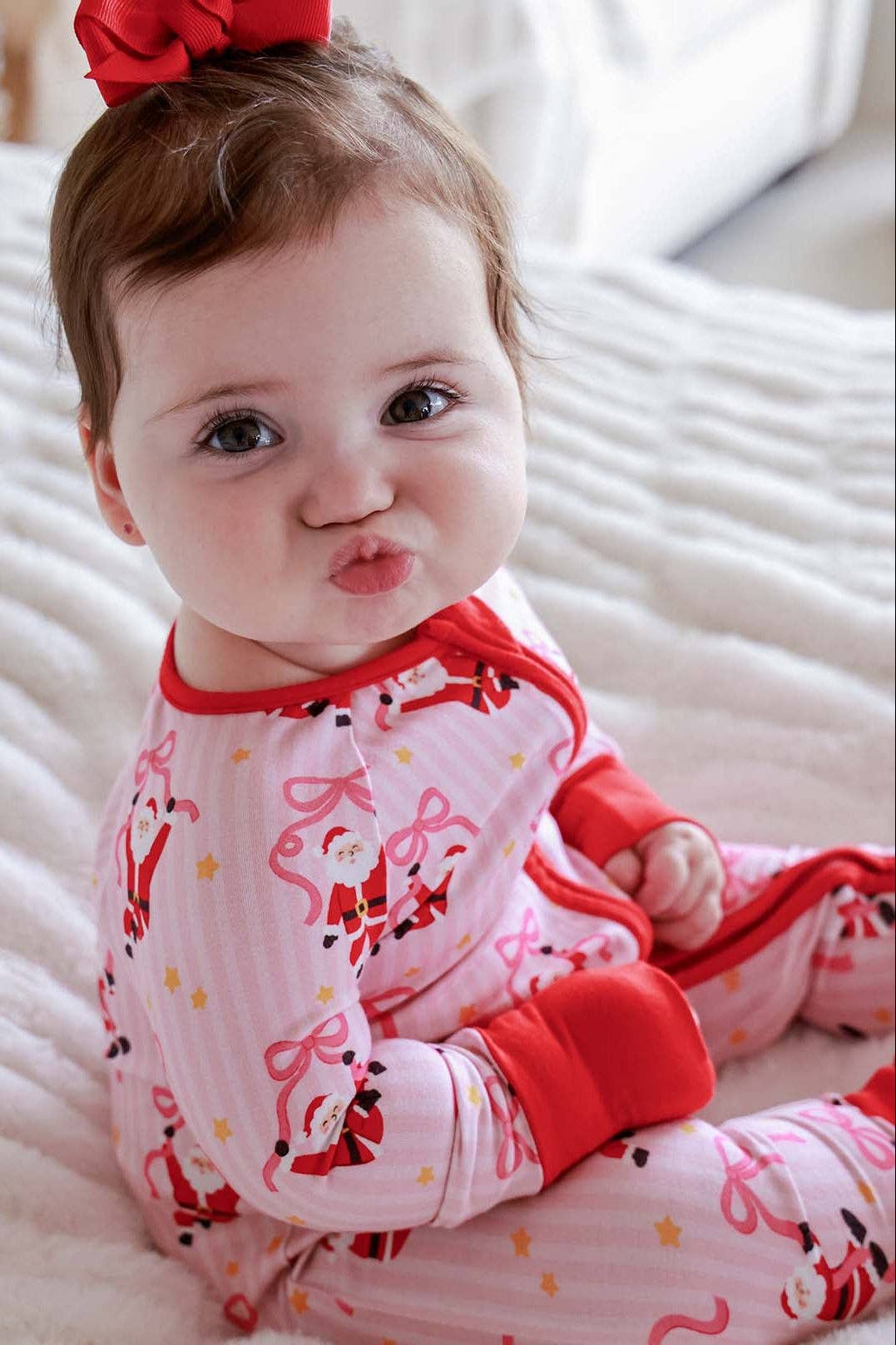 Christmas Bamboo Convertible Zipper Romper | Jolly Ribbons