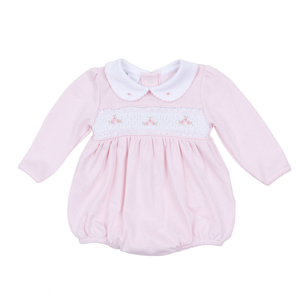 Willow's Classics Smocked Long Sleeve Bubble - Pink