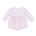 Willow's Classics Smocked Long Sleeve Bubble - Pink